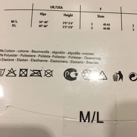 Manzi leggings 2 Pair Melange 1600 Den Footless Opaque Black M / L New No. 6692 - Picture 5 of 7